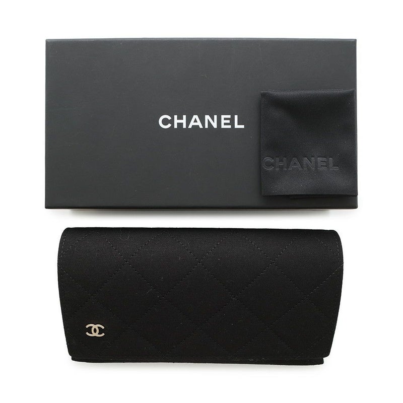 シャネル サングラス ココマーク キルティング スクエアシェイプ 偏光レンズ 54□17 140 5484-A CHANEL アイウェア 黒