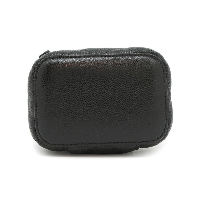 シャネル ハンドバッグ マトラッセ ココマーク ミニ バニティバッグ パール キャビアスキン AP2161 CHANEL 黒