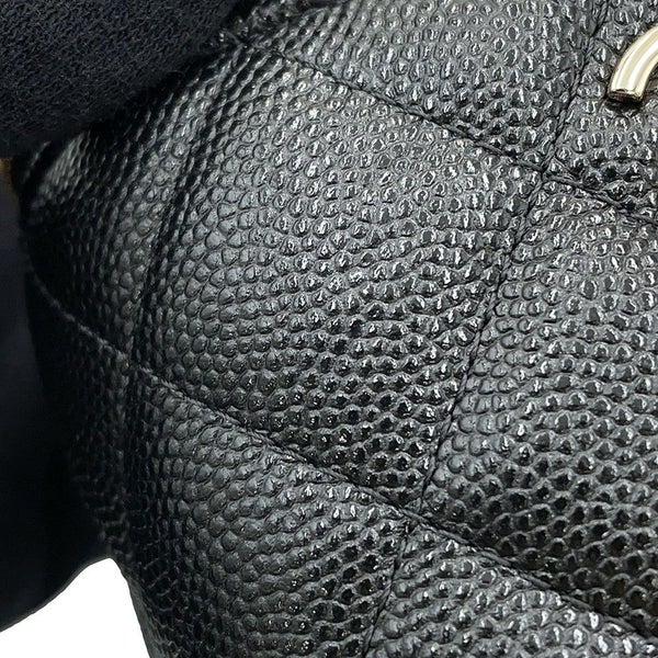 シャネル ハンドバッグ マトラッセ ココマーク ミニ バニティバッグ パール キャビアスキン AP2161 CHANEL 黒