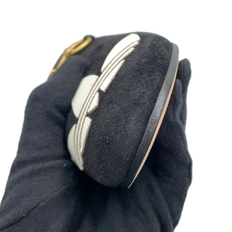 グッチ サンダル アディダスコラボ ホースビット1955 ミュールスリッパ スエード レザー 702211 レディースサイズ36 GUCCI 靴 黒