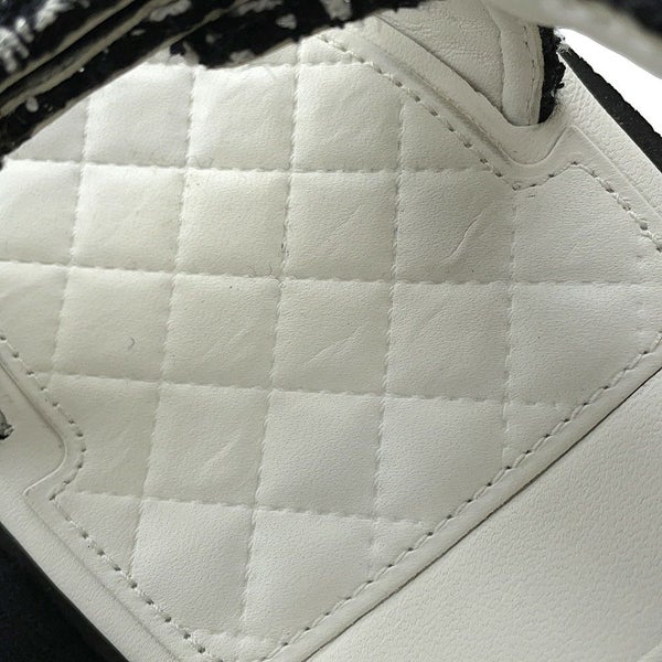 シャネル サンダル ココマーク マトラッセ ツイード レザー レディースサイズ38C G38880 CHANEL 靴 黒 白