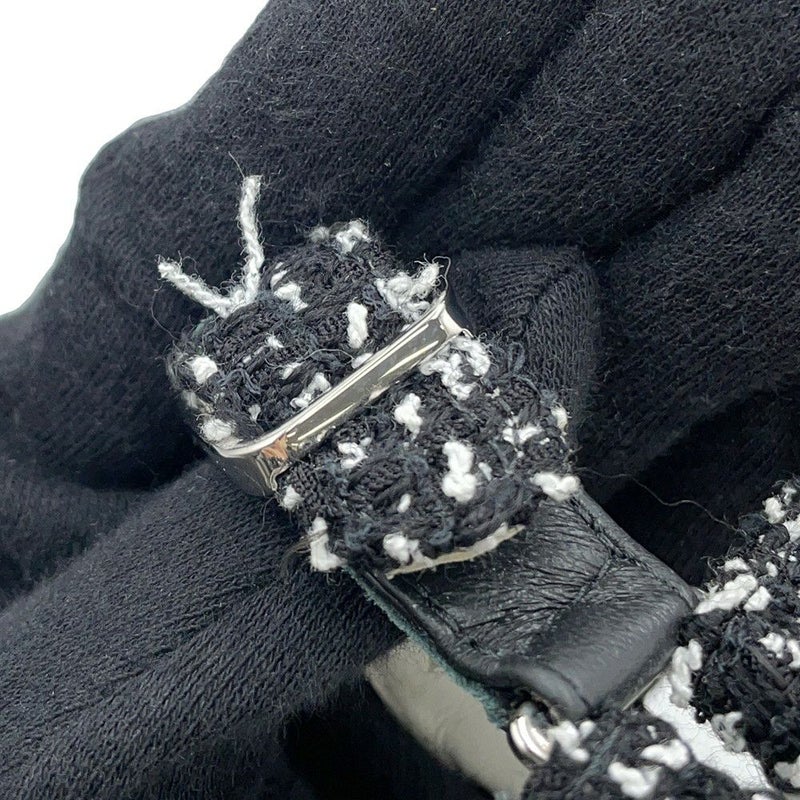 シャネル サンダル ココマーク マトラッセ ツイード レザー レディースサイズ38C G38880 CHANEL 靴 黒 白