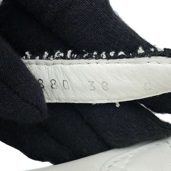 シャネル サンダル ココマーク マトラッセ ツイード レザー レディースサイズ38C G38880 CHANEL 靴 黒 白