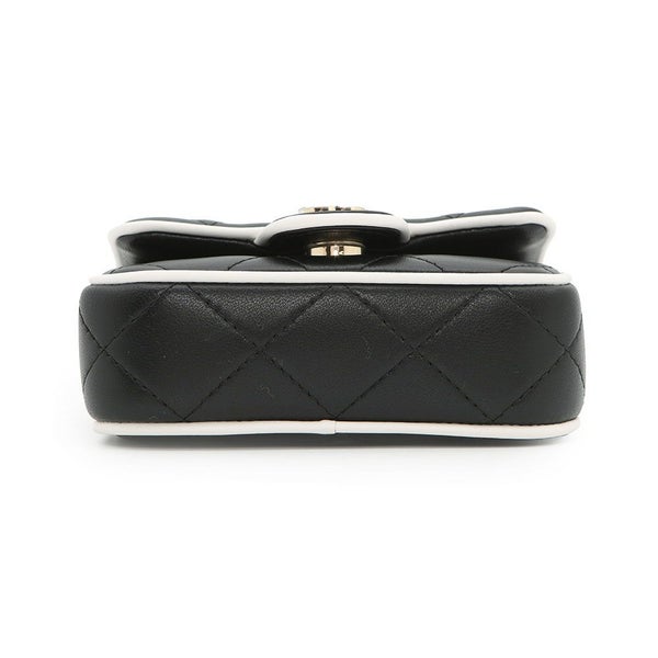 シャネル チェーン ショルダーバッグ クラッチバッグ ミニ マトラッセ ココマーク ラムスキン AP4512 CHANEL バッグ 黒