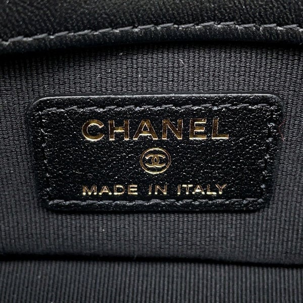 シャネル チェーン ショルダーバッグ クラッチバッグ ミニ マトラッセ ココマーク ラムスキン AP4512 CHANEL バッグ 黒