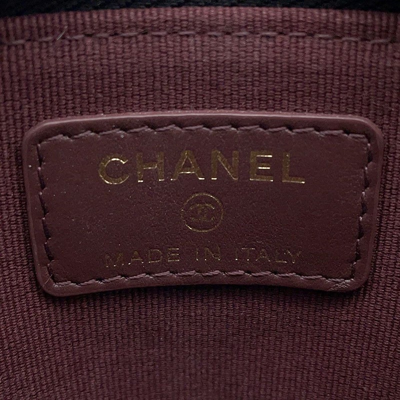 シャネル コインケース マトラッセ ココマーク コーラルレッド キャビアスキン AP2061 CHANEL 財布 小銭入れ 黒