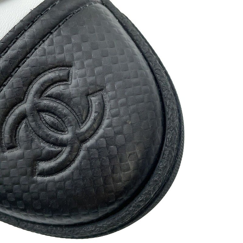 シャネル スニーカー ココマーク メッシュ ファブリック レザー レディースサイズ37C CHANEL 靴 シューズ 白 黒