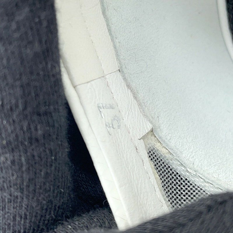 シャネル スニーカー ココマーク メッシュ ファブリック レザー レディースサイズ37C CHANEL 靴 シューズ 白 黒