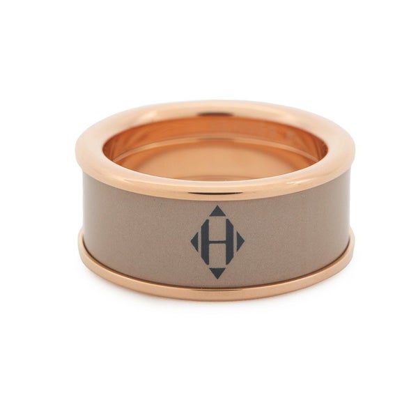 エルメス リング ユニ MM Hディアマン マロングラッセ/ピンクゴールド金具 サイズT55 HERMES 指輪