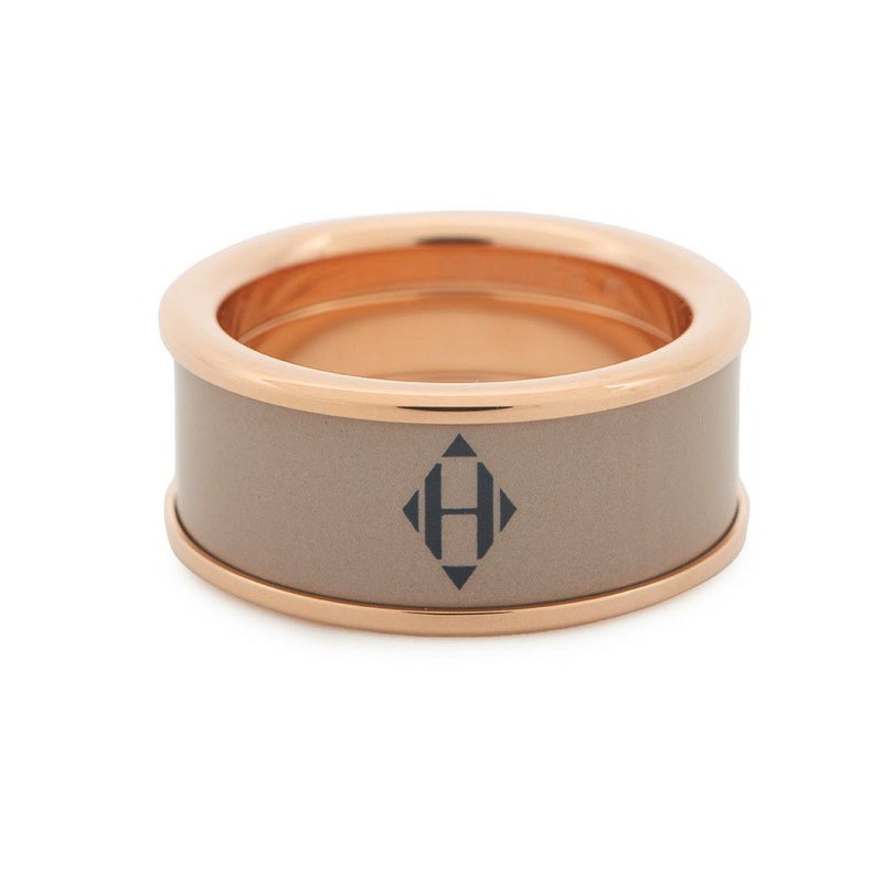 エルメス リング ユニ MM Hディアマン マロングラッセ/ピンクゴールド金具 サイズT55 HERMES 指輪