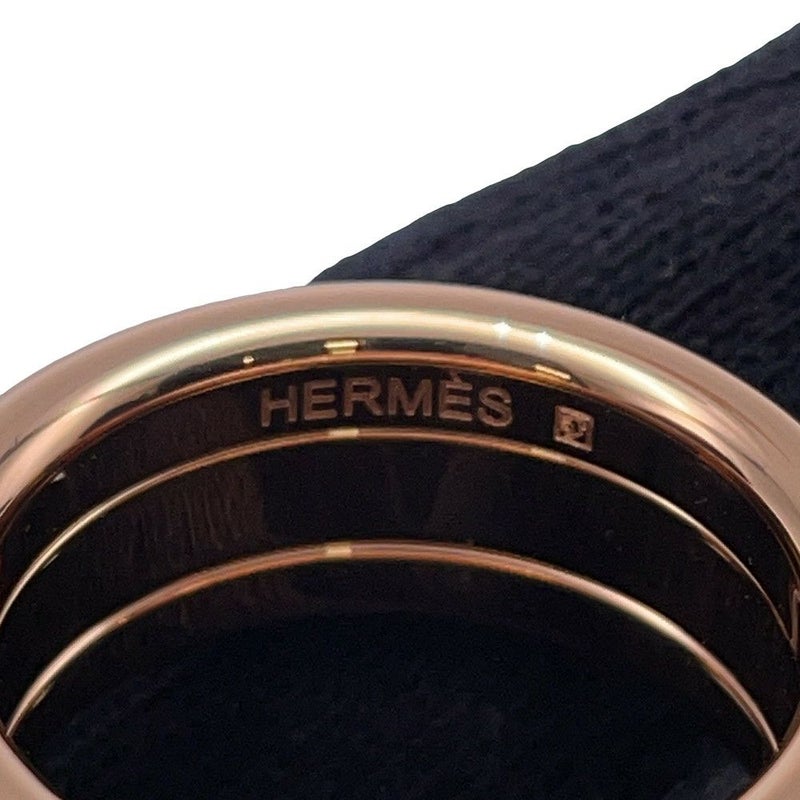 エルメス リング ユニ MM Hディアマン マロングラッセ/ピンクゴールド金具 サイズT55 HERMES 指輪