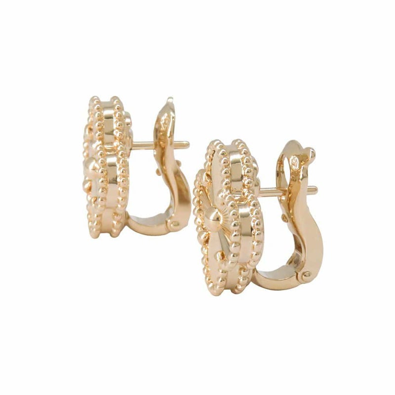 ヴァンクリーフ&アーペル ピアス ヴィンテージ アルハンブラ イヤリング ギヨシェ K18YGイエローゴールド VCARP3JL00