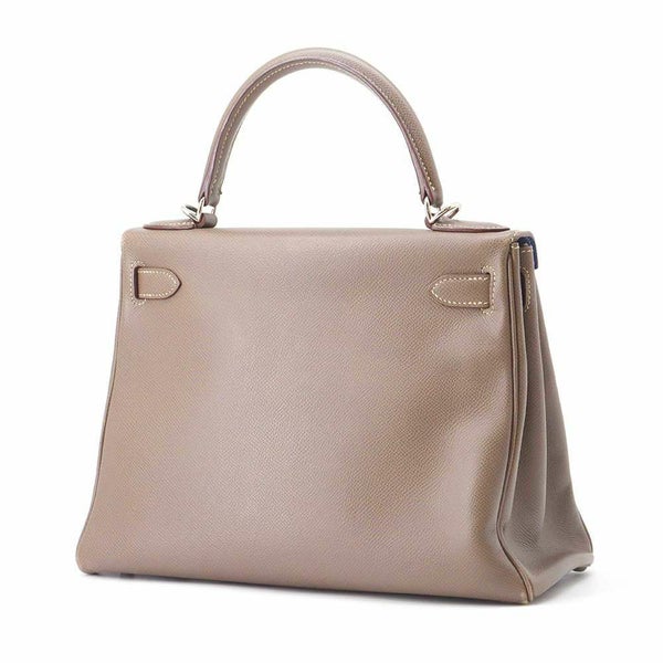 エルメス キャンディ ケリー28 内縫い エタン/ブルータラサ/シルバー金具 ヴォーエプソン □O刻印 2way