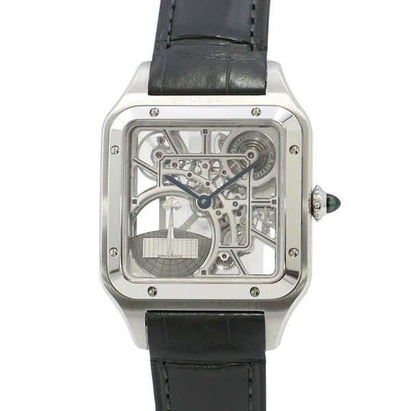 カルティエ サントス デュモン LM WHSA0032 Cartier 腕時計 スケルトン文字盤