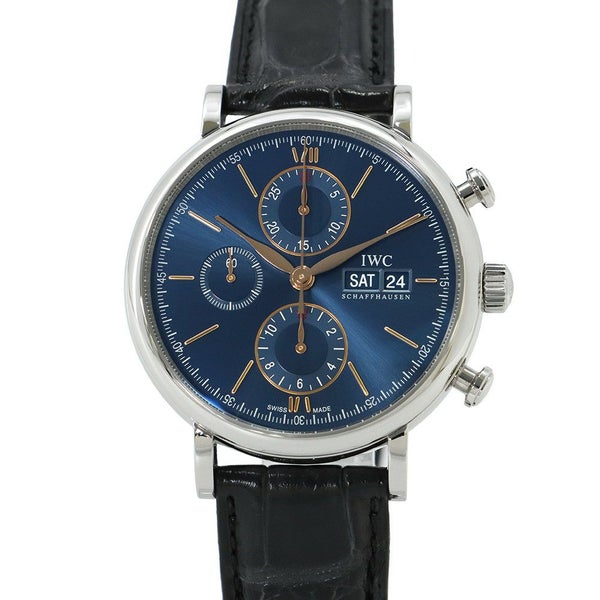 IWC ポートフィノ クロノグラフ IW391036 ウォッチ 腕時計 ブルー文字盤