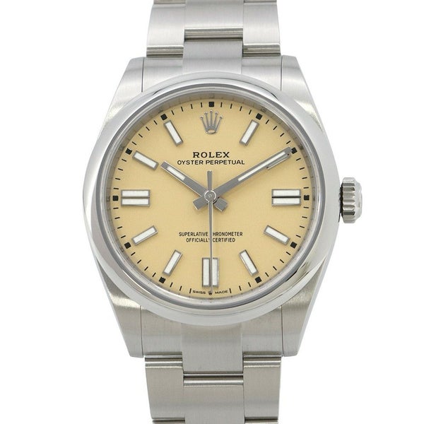 ロレックス オイスターパーペチュアル41 ランダムシリアル ルーレット 134300 ROLEX 腕時計 ベージュ文字盤
