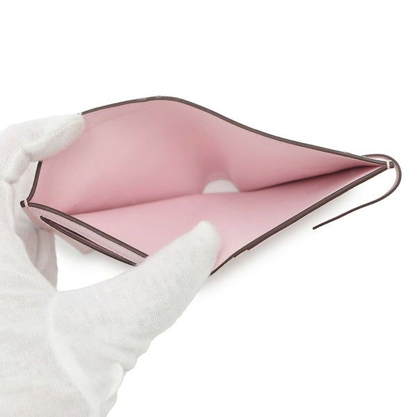 エルメス 二つ折り財布 Hパッサン コンパクト ローズダーリン/シルバー金具 エプソン W刻印 財布