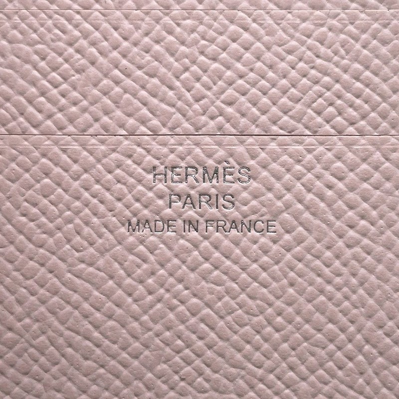 エルメス 二つ折り財布 Hパッサン コンパクト ローズダーリン/シルバー金具 エプソン W刻印 財布