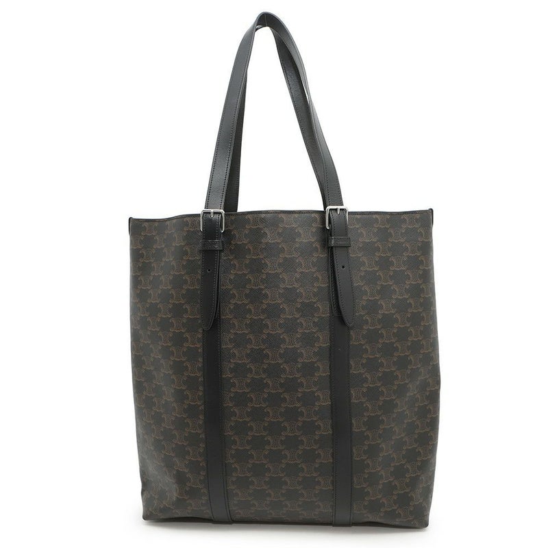 セリーヌ トートバッグ トリオンフ バックル付きカバ PVC 113742 CELINE 黒