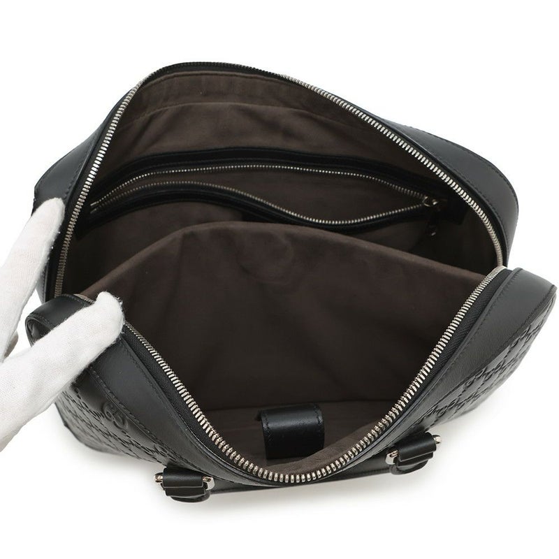 グッチ ショルダーバッグ ブリーフケース GG グッチシマレザー 435322 メンズ  ビジネス 2way 黒