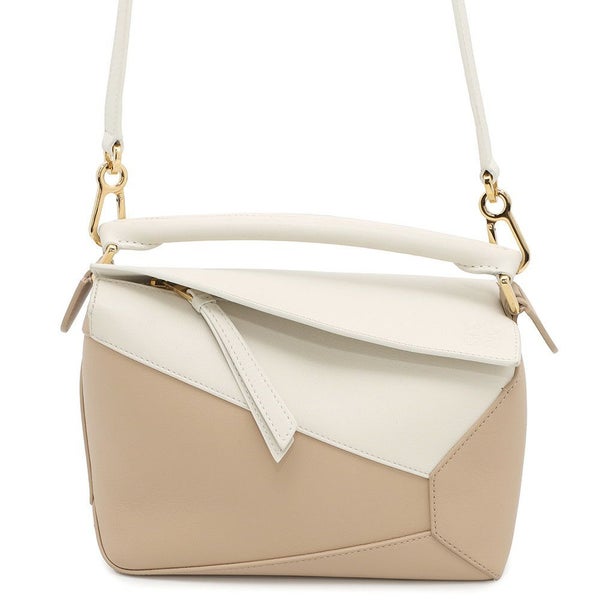 ロエベ ハンドバッグ パズルバッグ スモール カーフレザー A510P60X38 LOEWE 2way 白