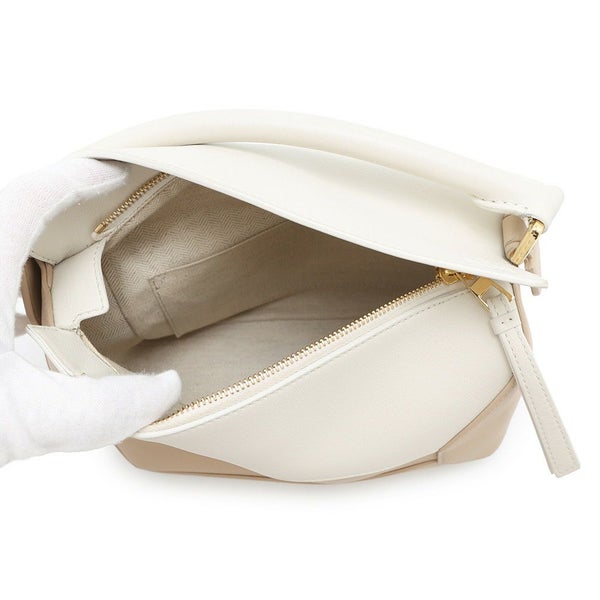 ロエベ ハンドバッグ パズルバッグ スモール カーフレザー A510P60X38 LOEWE 2way 白