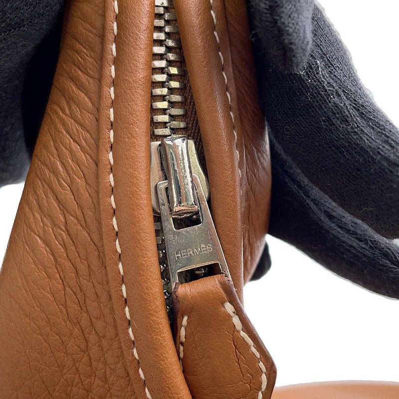 エルメス ショルダーバッグ ガオ ゴールド/シルバー金具 トリヨンクレマンス □L刻印 HERMES バッグ