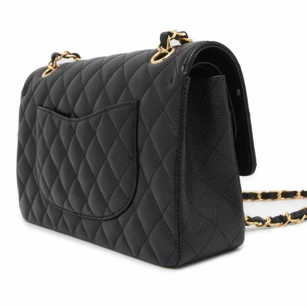 シャネル チェーンショルダーバッグ マトラッセ25 ココマーク キャビアスキン ダブルチェーン A01112 CHANEL 黒