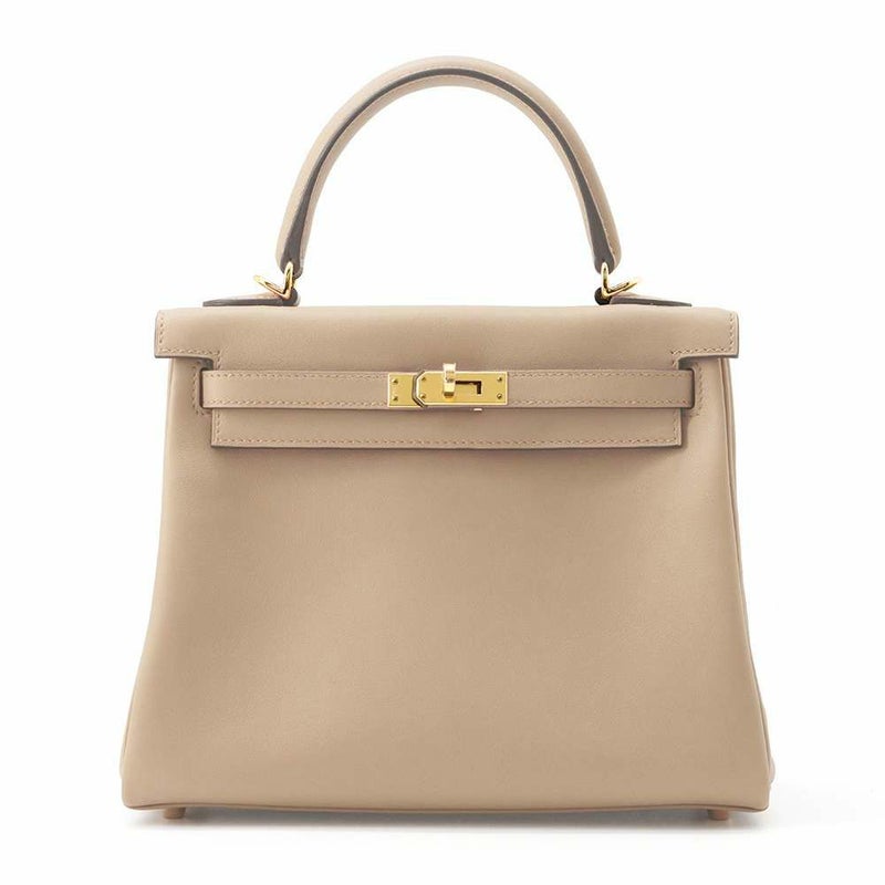 エルメス ハンドバッグ ケリー25 内縫い ベージュマルファ/ゴールド金具 スイフト W刻印 2way