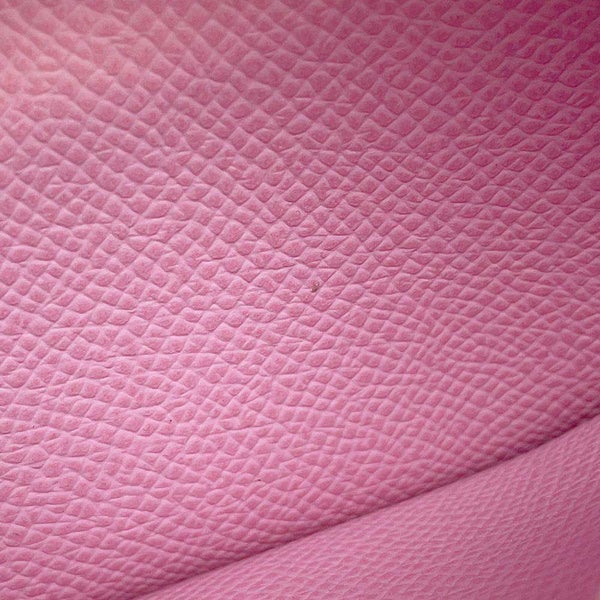 エルメス 長財布 ケリーウォレット ロング ピンク/シルバー金具 ヴォーエプソン □M刻印 HERMES 財布