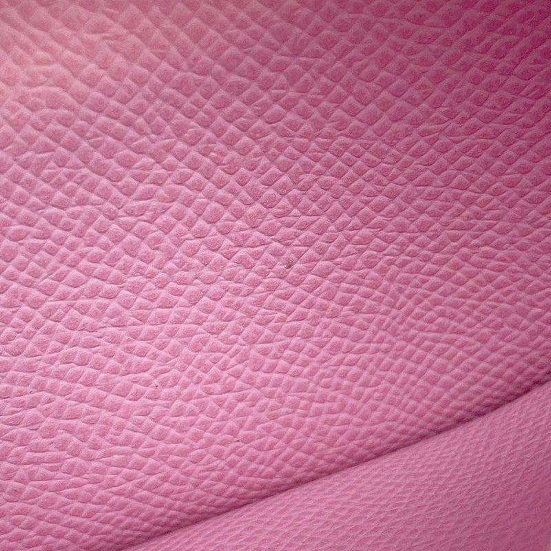 エルメス 長財布 ケリーウォレット ロング ピンク/シルバー金具 ヴォーエプソン □M刻印 HERMES 財布