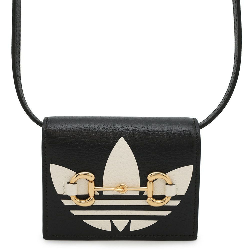 GUCCI x ADIDAS ストラップ付きケース と財布 Authentic Adidas X Gucci GG Supreme Chain Wallet Purse Shoulder