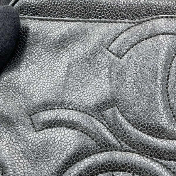 シャネル ショルダーバッグ トリプルココ キャビアスキン CHANEL 黒