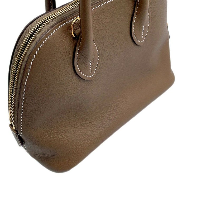 エルメス ボリード1923 ミニ エトゥープ/ゴールド金具 エバーカラー B刻印 2wayショルダー