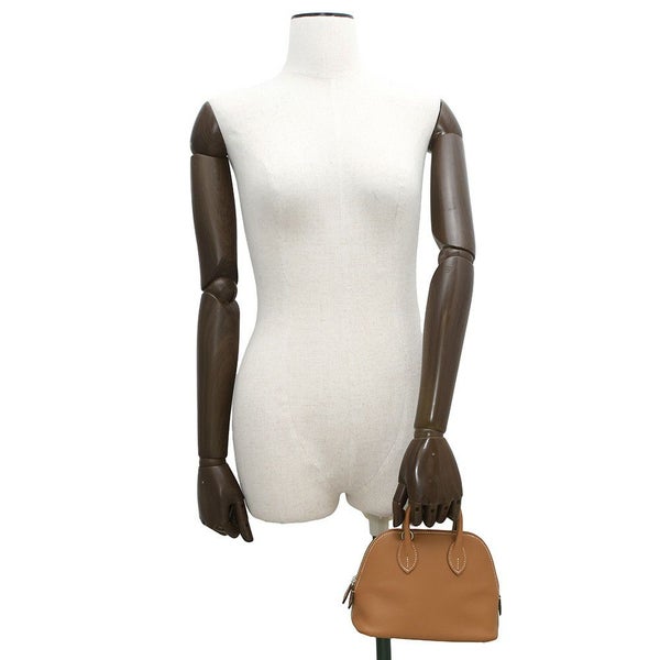 エルメス ボリード1923 ミニ ヴェルソ ゴールド/モーヴペール/シルバー金具 エバーカラー U刻印 2wayショルダー