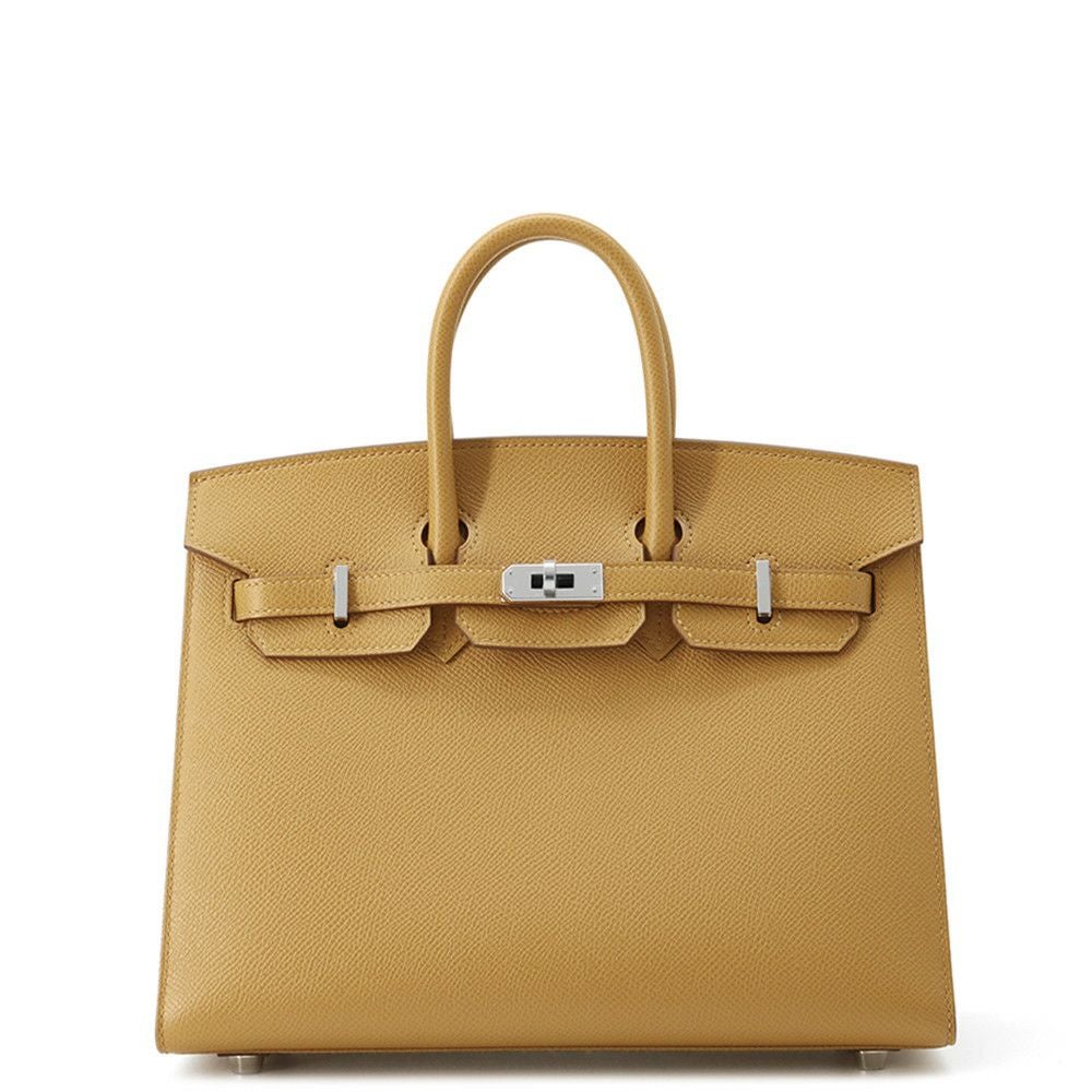 ハンドバッグ バーキン25 ゴールドｘシルバー金具 エルメス バーキン25 セサミ/シルバー金具 エプソン B刻印 HERMES