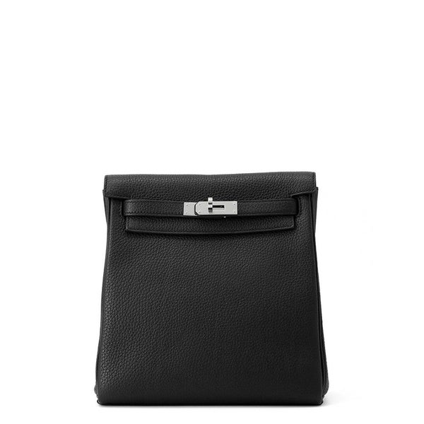 エルメス リュック ケリーアドPM ブラック/シルバー金具 トゴ Y刻印 HERMES バッグ 黒