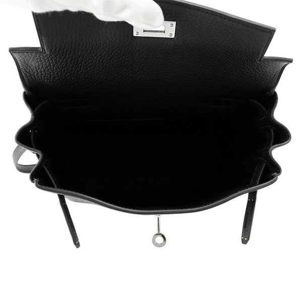 エルメス リュック ケリーアドPM ブラック/シルバー金具 トゴ Y刻印 HERMES バッグ 黒