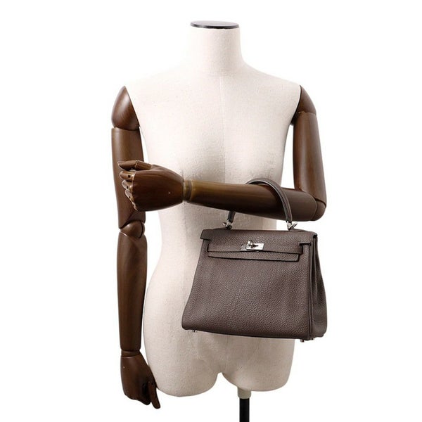 エルメス ハンドバッグ ケリー25 内縫い ショコラ/シルバー金具 トゴ Z刻印 2wayショルダー