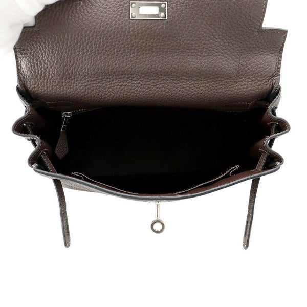 エルメス ハンドバッグ ケリー25 内縫い ショコラ/シルバー金具 トゴ Z刻印 2wayショルダー