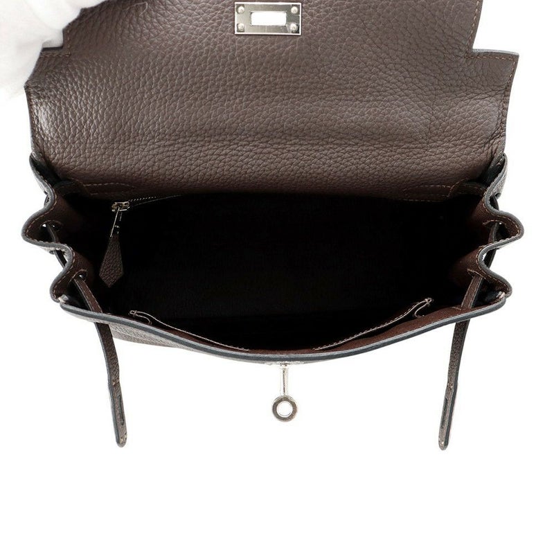 エルメス ハンドバッグ ケリー25 内縫い ショコラ/シルバー金具 トゴ Z刻印 2wayショルダー