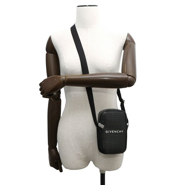 ジバンシー ショルダーバッグ 4G ポシェット PVC レザー BKU03GK1LF001 GIVENCHY 黒