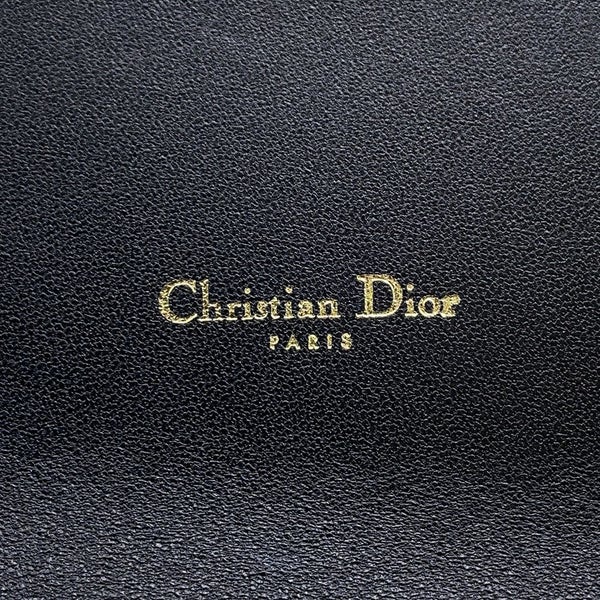 クリスチャン・ディオール チェーンベルトウォレット カロ カナージュ カーフスキン Christian Dior ボディバッグ 黒