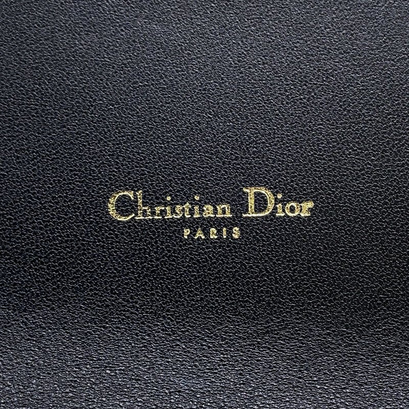 クリスチャン・ディオール チェーンベルトウォレット カロ カナージュ カーフスキン Christian Dior ボディバッグ 黒