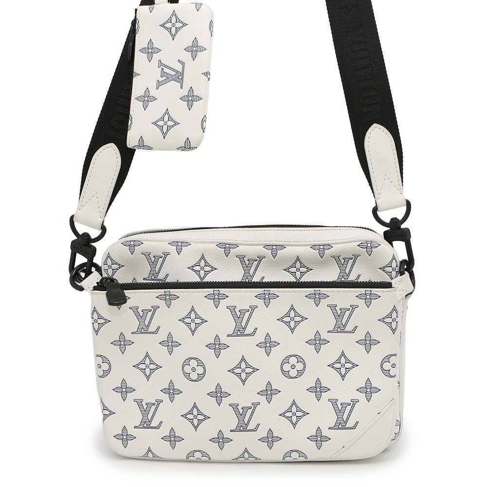 LOUIS VUITTON ルイヴィトン モノグラム タイガラマ アンタークティカ メッセンジャーバッグ PM ショルダーバッグ ホワイト M30243 ルイヴィトン ショルダーバッグ モノグラム・シャドウ トリオ