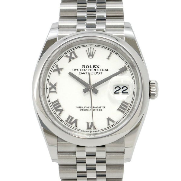 ロレックス デイトジャスト36 ランダムシリアルルーレット 126200 ROLEX 腕時計 白文字盤 ローマン