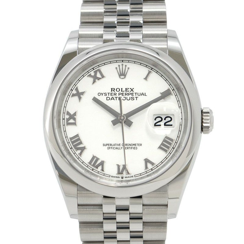 ロレックス デイトジャスト36 ランダムシリアルルーレット 126200 ROLEX 腕時計 白文字盤 ローマン