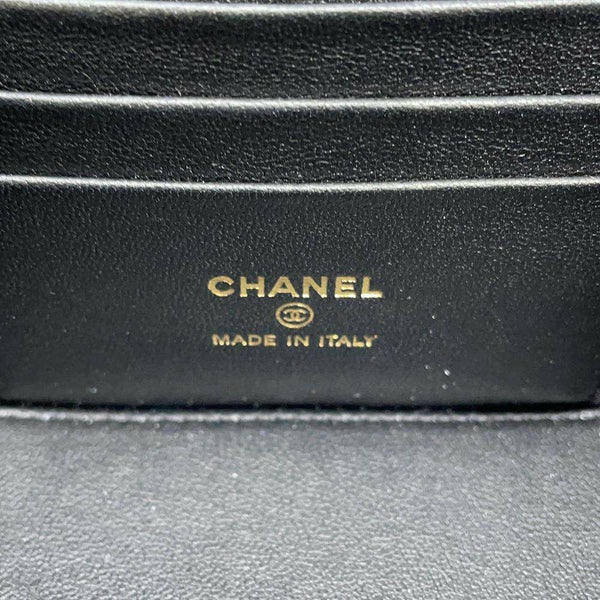 シャネル チェーンショルダーバッグ マトラッセ ココマーク ヴァニティケース ラムスキン AP2199 CHANEL バッグ ポシェット 黒