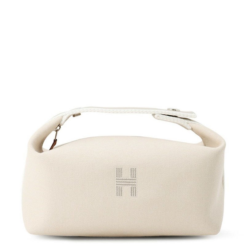 エルメス ポーチ ブリッド・ア・ブラックPM ベージュ/シルバー金具 キャンバス HERMES バッグ 小物入れ