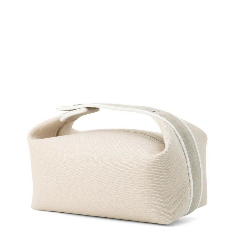 エルメス ポーチ ブリッド・ア・ブラックPM ベージュ/シルバー金具 キャンバス HERMES バッグ 小物入れ